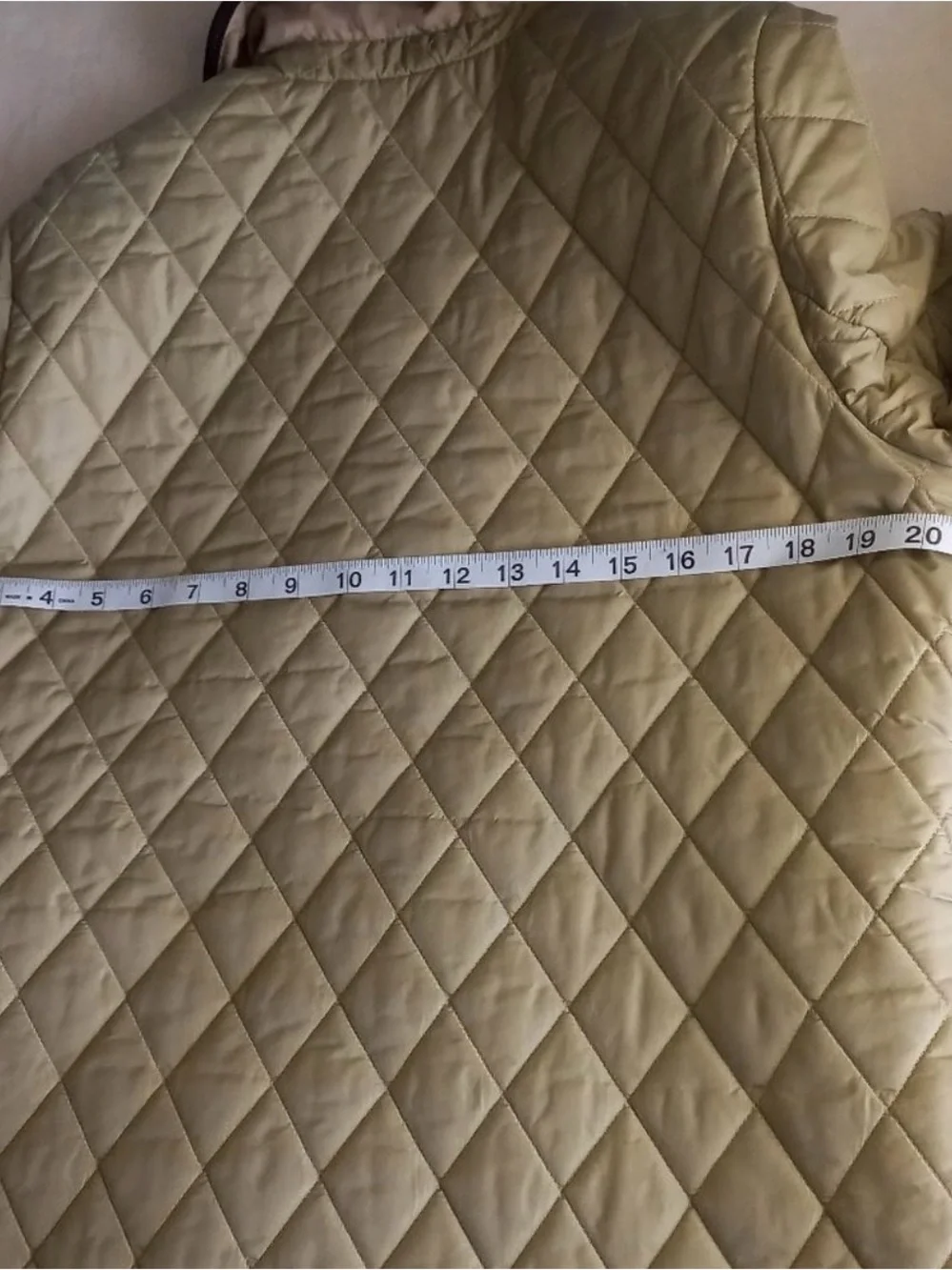 Coach Quilted Beige Puffer Jacket with Dark Brown Trim - Picture 12 of 15